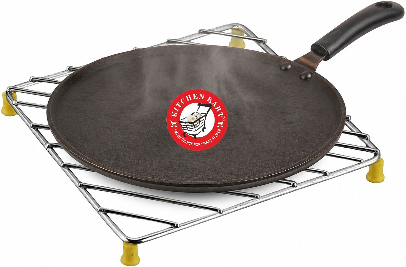 kitchen kart Durable Heat Resistant Trivet with Stable 4 Feet Electro Polished Trivet-picture-35