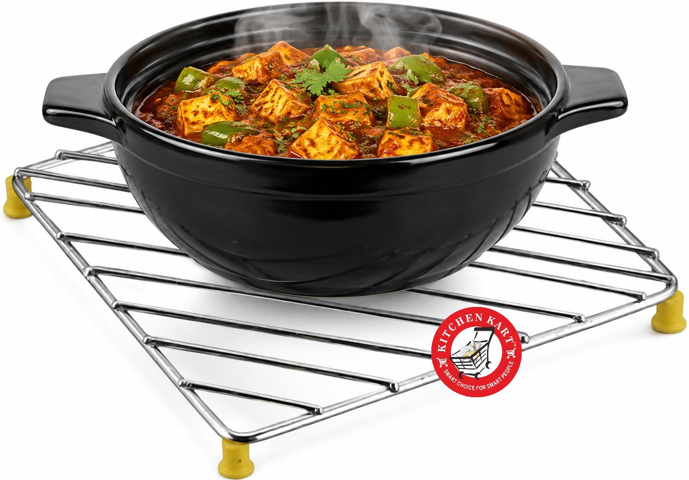 kitchen kart Stainless Steel Multipurpose Pot Holder Stand for Kitchen Use Electro Polished Trivet-picture-20