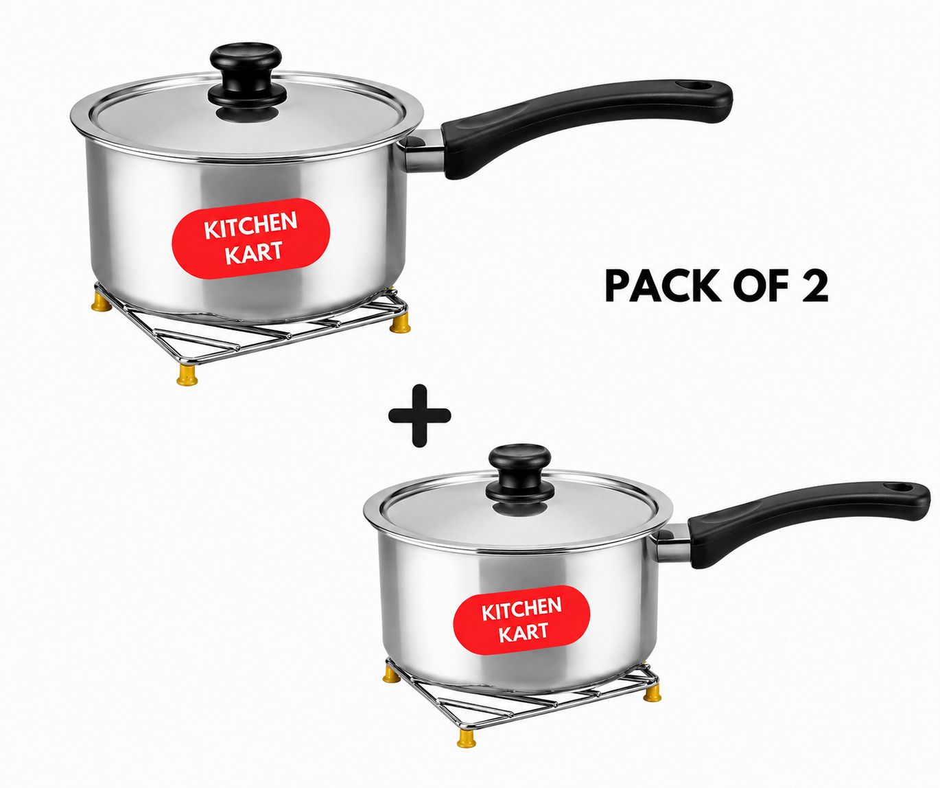 kitchen kart Hot Pot Holder Stand Pack of 2 for Dining & Kitchen Polished Trivet-picture-25