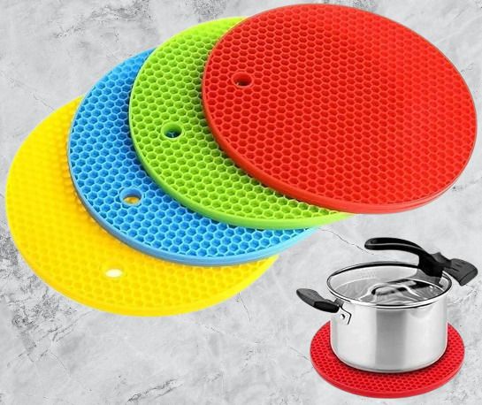 Trivet Mats Set, Round Pot Holders Hot Pot Mats Hot Pad Matt Trivet-image-15