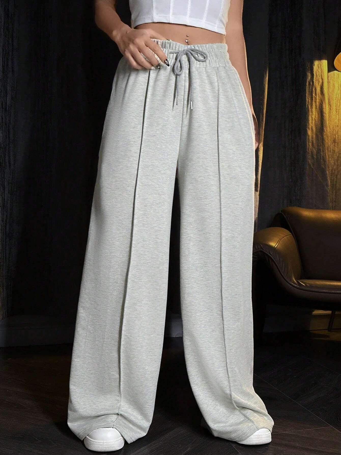 stockton Women Solid Grey Track Pants-picture-33