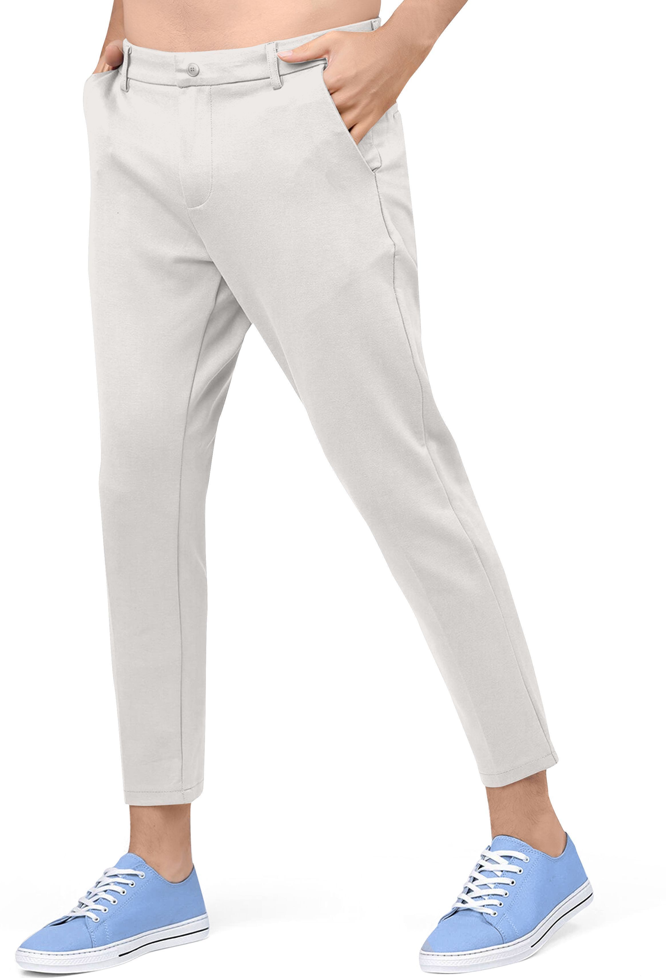 bidatsh trend Men Regular Fit Grey Lycra Blend Trousers-picture-33