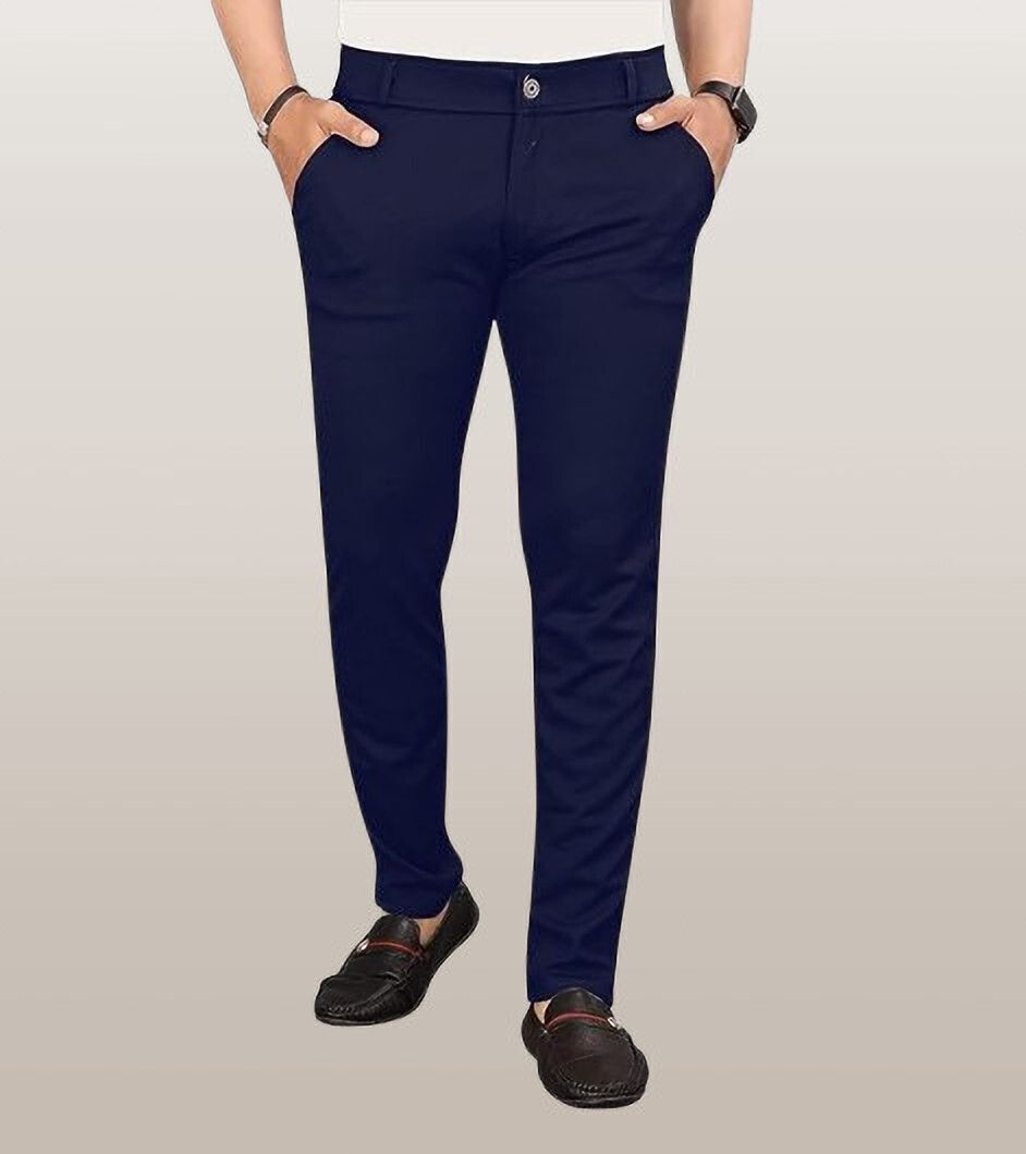 trend shreeyankash Men Regular Fit Blue Lycra Blend Trousers-picture-34