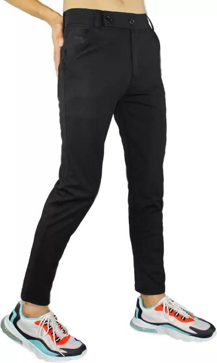 bidatsh trend Men Slim Fit Black Lycra Blend Trousers-picture-19