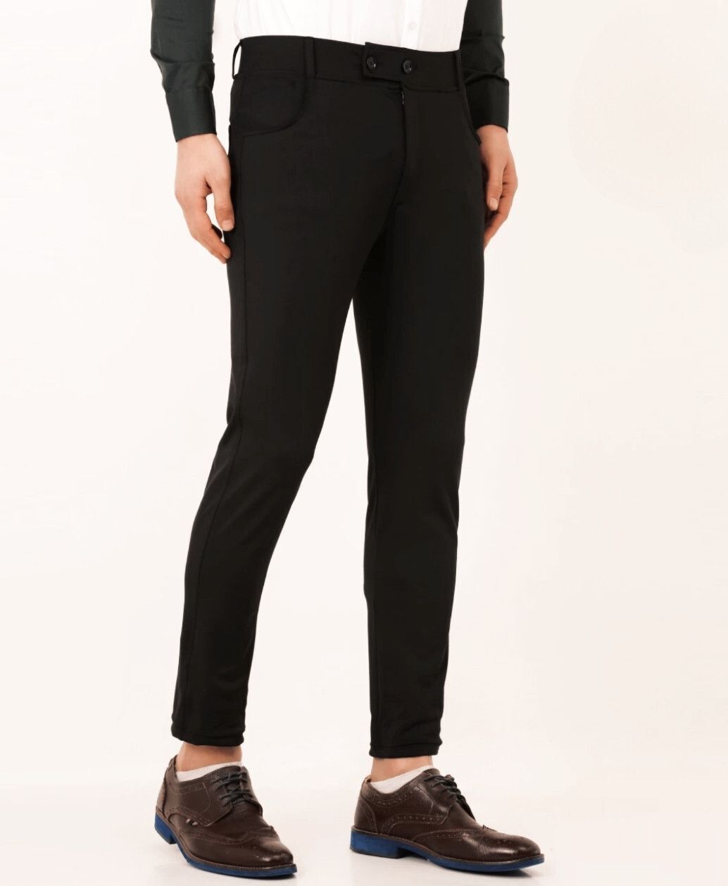 trend shreeyankash Men Slim Fit Black Lycra Blend Trousers-picture-35