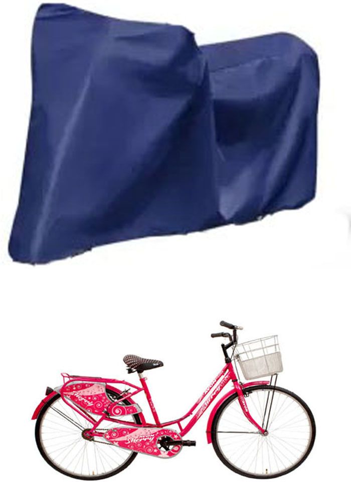 Cycle Cover Plain Blue For SHERRY IBC 26T Bicycle Cover Free Size-image-4