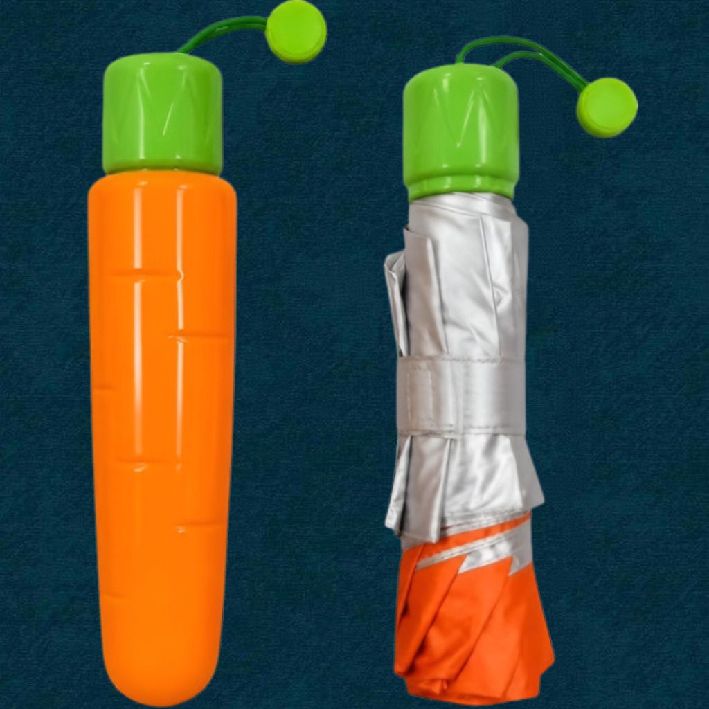 lootnesse Lightweight Carrot Umbrella with Wind Resistant Waterproof Canopy Umbrella-picture-5