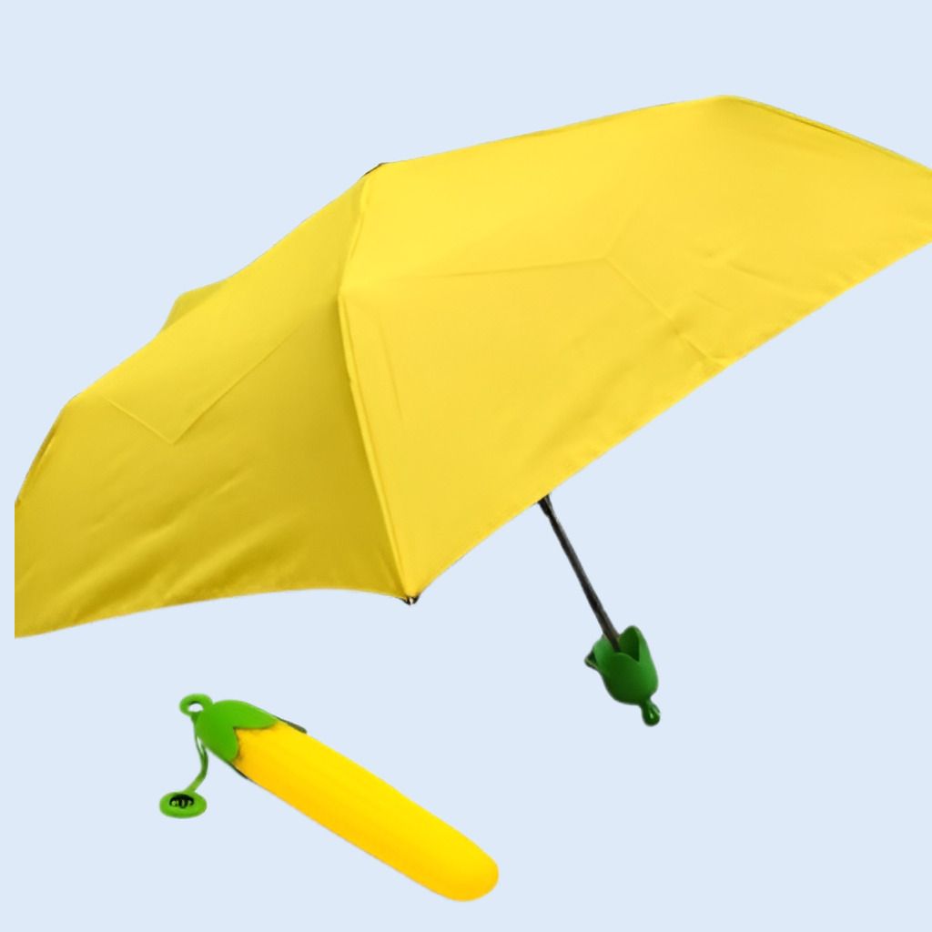 dripfly compact folding umbrella with waterproof protection and corn inspired storage Umbrella-picture-7