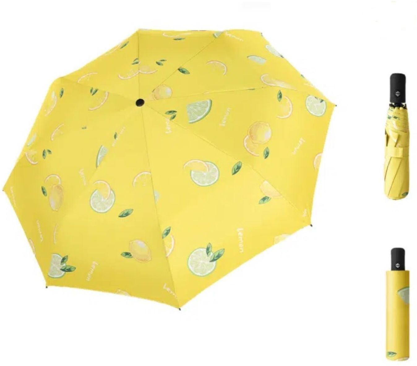 Umbrella For 23 Inch Large Size 3-Fold Umbrella,Lemon ColorFor Sun & Rain Umbrella-image-40