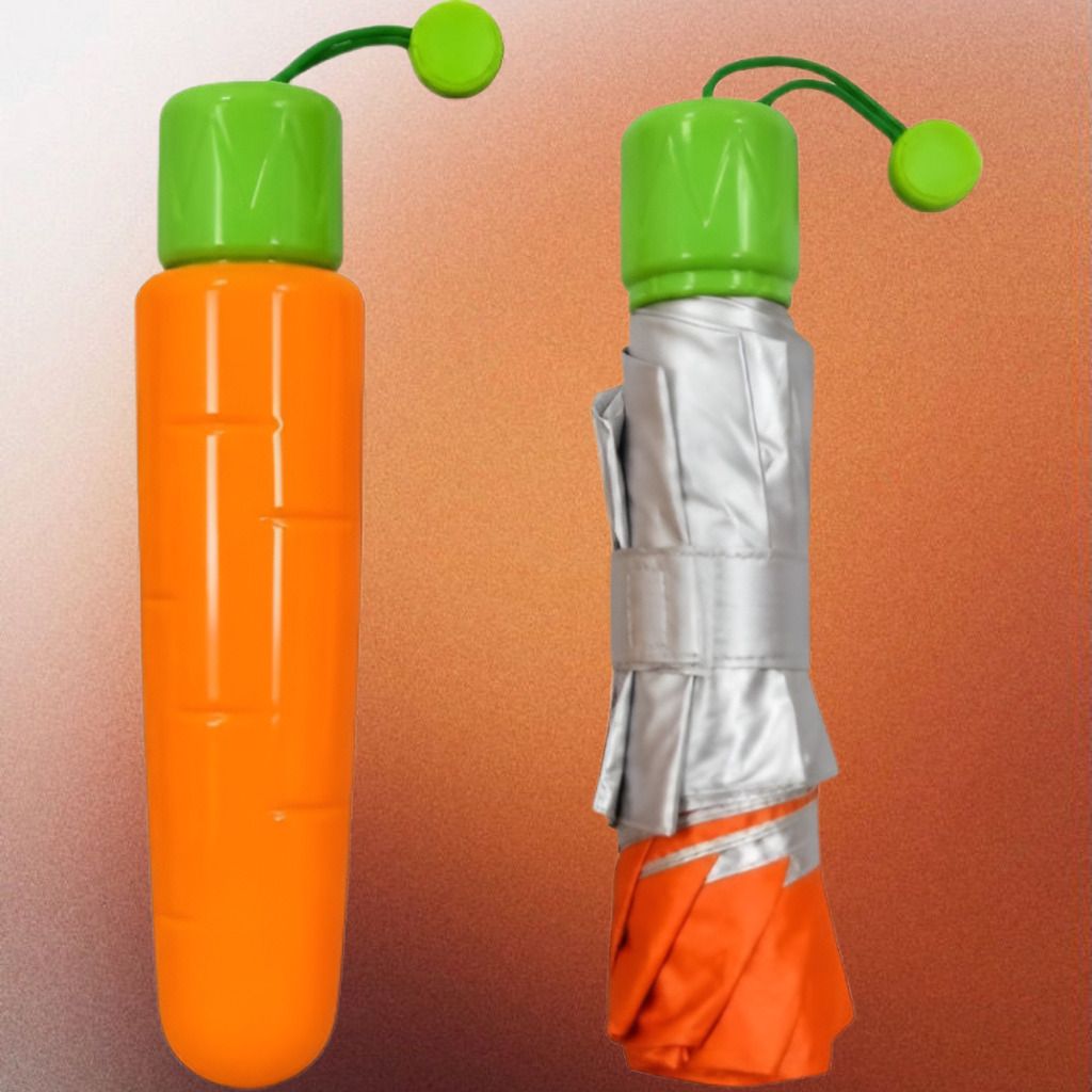 lootnesse Waterproof Mini Carrot Umbrella Compact Everyday Carry Travel Accessory Umbrella-picture-9