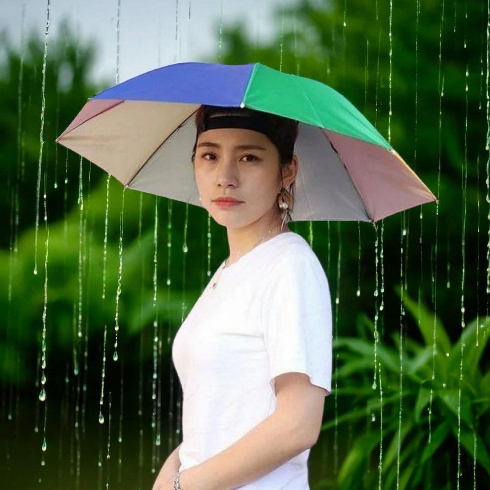 Umbrella Hat Handsfree Sun Protector Cap for Picnic Fishing and Outdoor Sports Umbrella-image-19