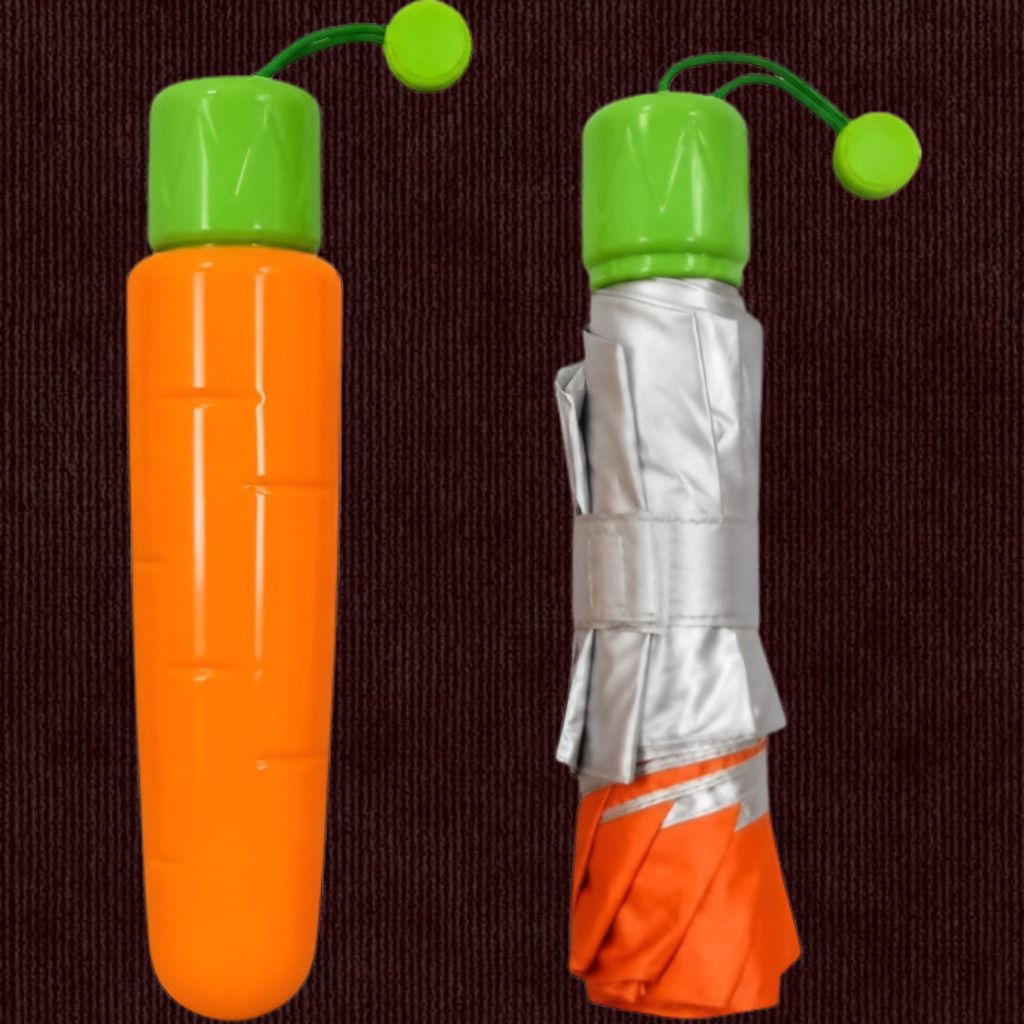 dripfly Compact Carrot Design Folding Umbrella with Durable Weather Protection Umbrella-picture-3