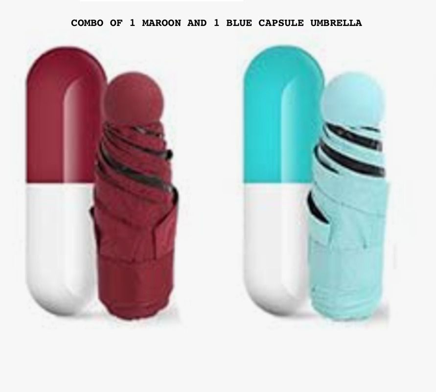 sbts COMBO OF 2 CAPSULE UMBRELLA- 1 BLUE 1 MAROON Umbrella-picture-30