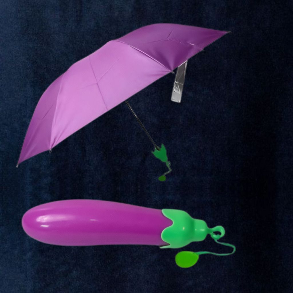 dripfly Brinjal Foldable Capsule Umbrella Waterproof Pocket Size Umbrella-picture-4