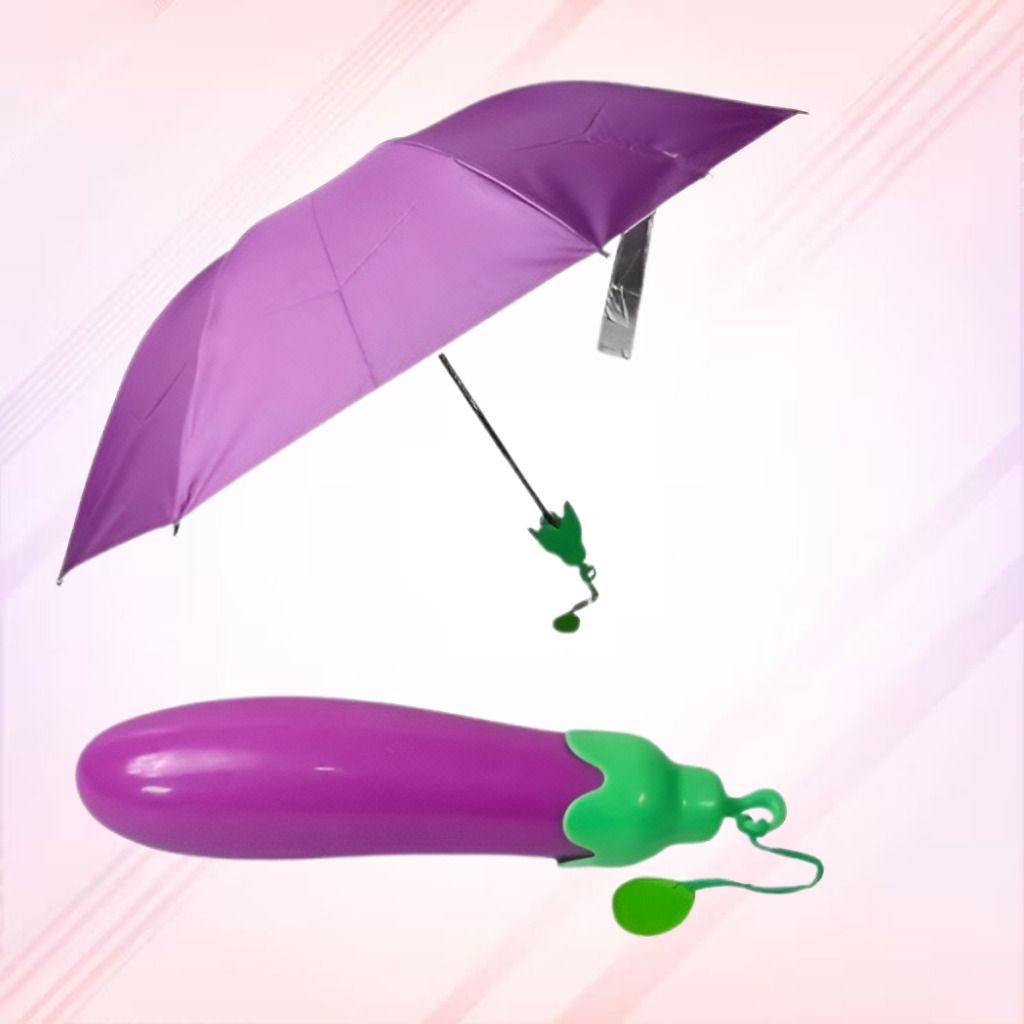 dripfly Brinjal Shape Travel Umbrella Windproof Compact Rain Cover Umbrella-picture-9