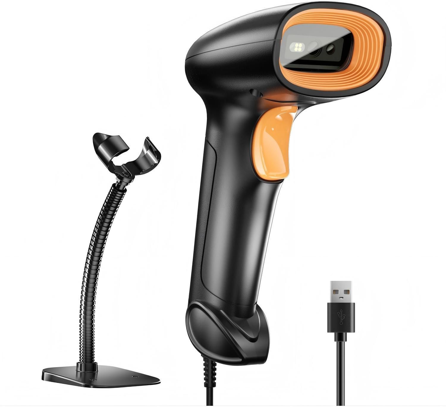 HiRobot HS-22 Wired 2D & 1D Barcode Scanner with Stand USB Plug and Play 2D Camera Barcode Scanner-picture-24