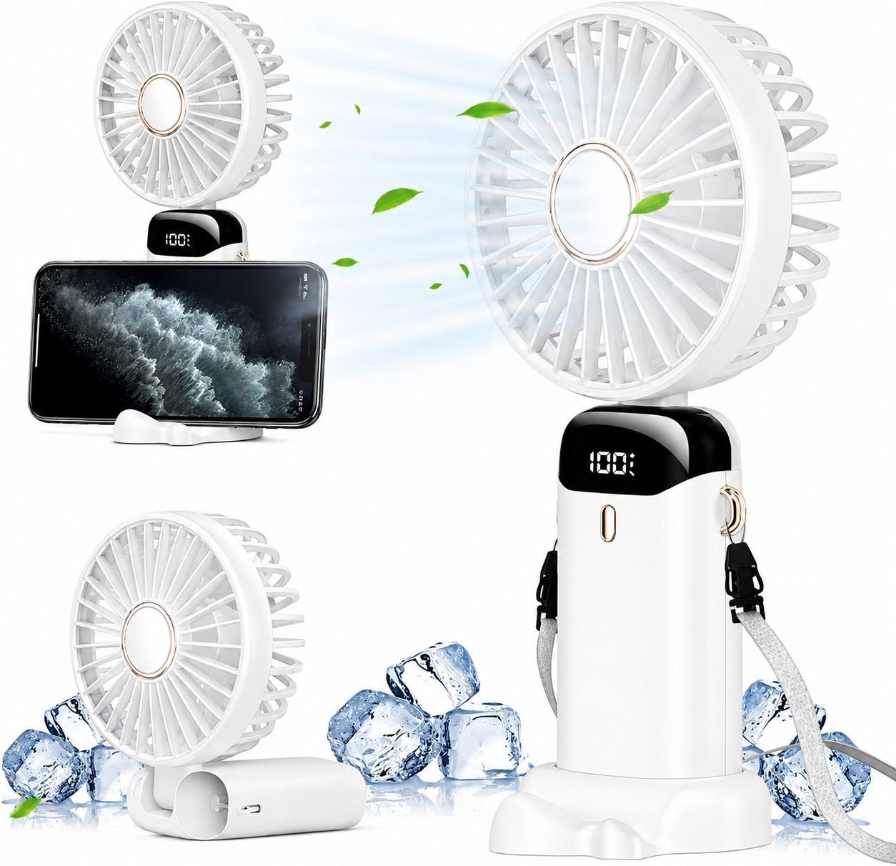 TRENDY VIBES N15white1 N 15 USB Mini Hand Fan Portable Fan Rechargeable Fan-picture-13