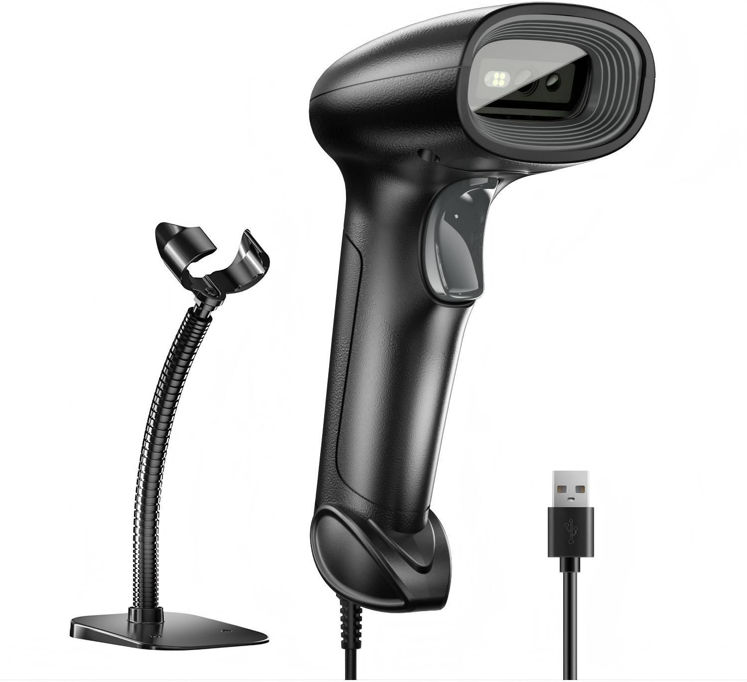 HIROBOT HS-22 Wired 1D & 2D Barcode Scanner USB Plug and Play With Stand 2D Camera Barcode Scanner-picture-38