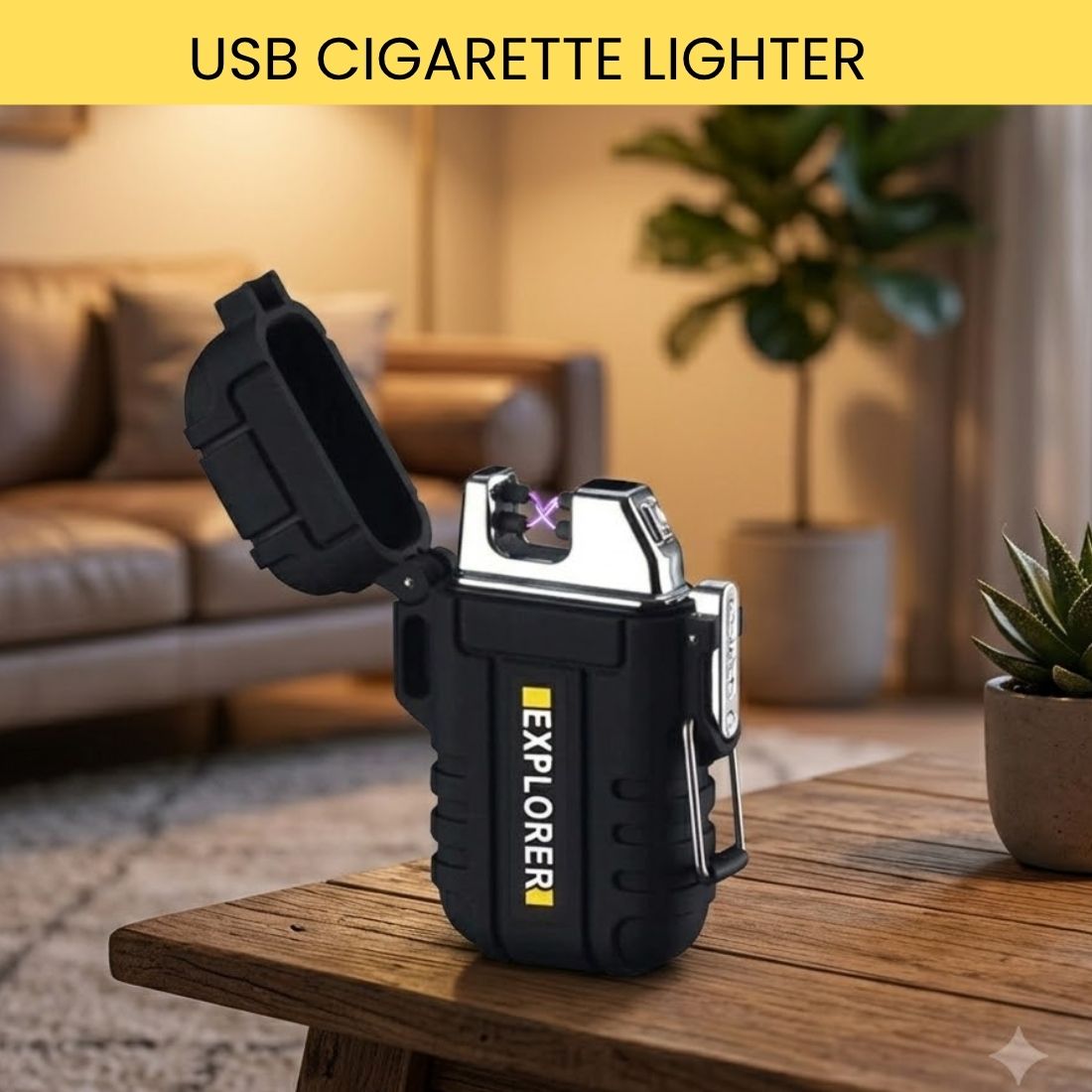 clairbell USB Rechargeable Electric Lighter with Windproof Arc EC403 Pocket Lighter-picture-11