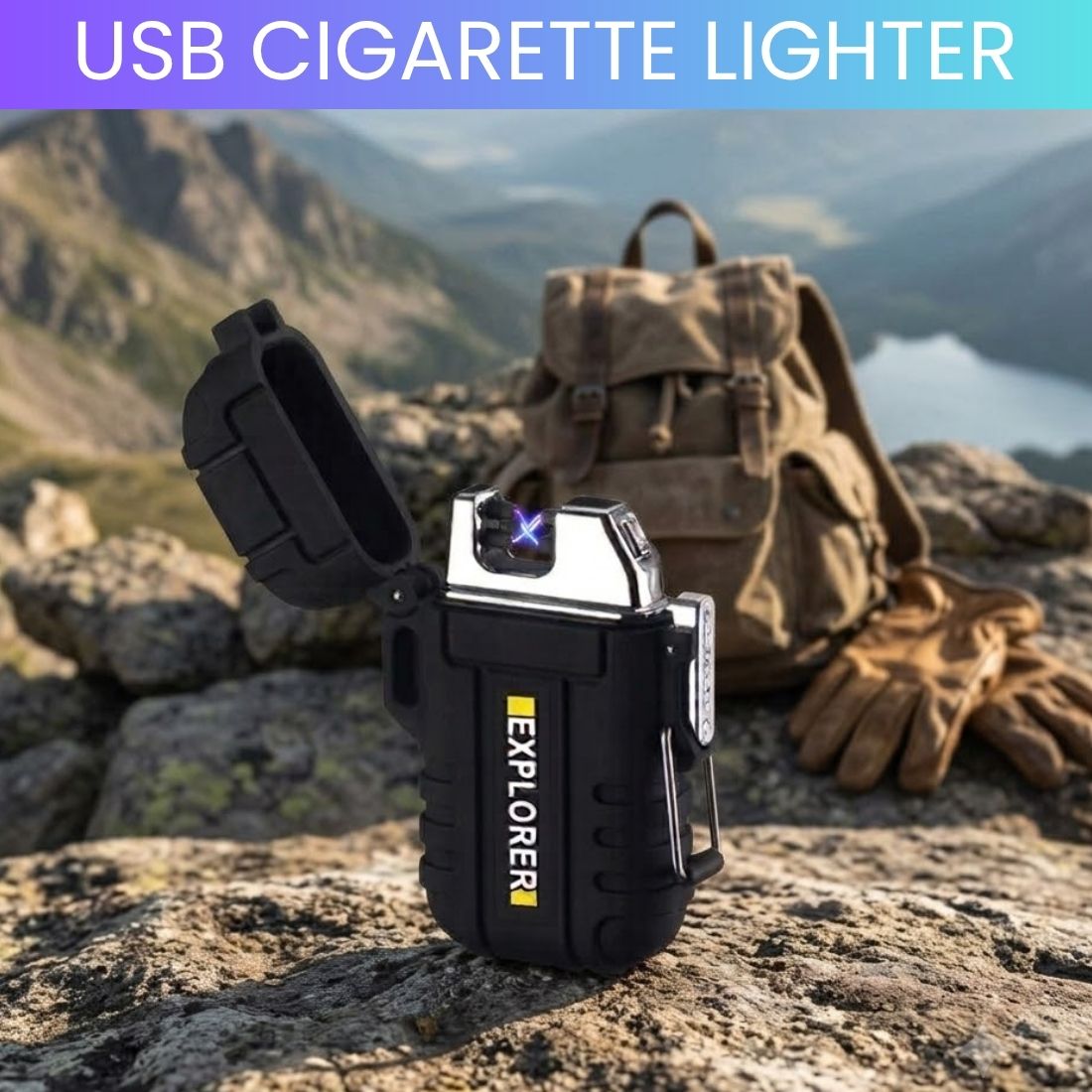 clairbell USB Rechargeable Electric Lighter with Windproof Arc EX477 Pocket Lighter-picture-48