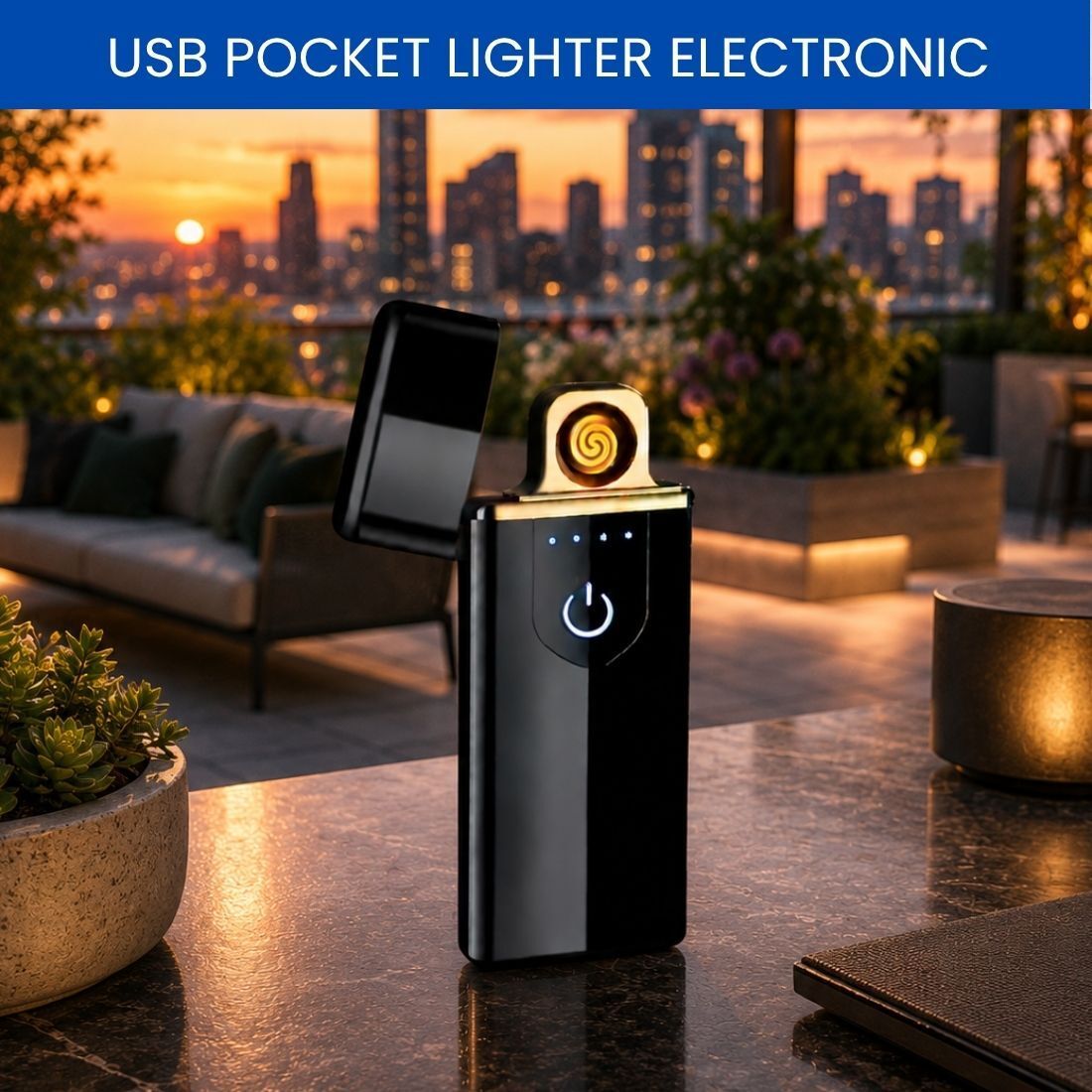 sacro Touch USB Rechargeable Electric Arc Lighter for Everyday Use HB275 Pocket Lighter-picture-17
