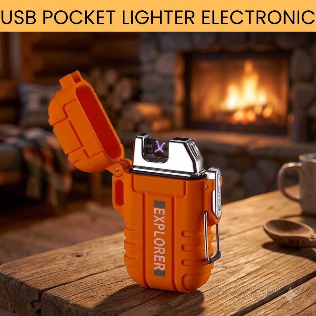 clairbell USB Rechargeable Electric Lighter with Windproof Arc EC348 Pocket Lighter-picture-14