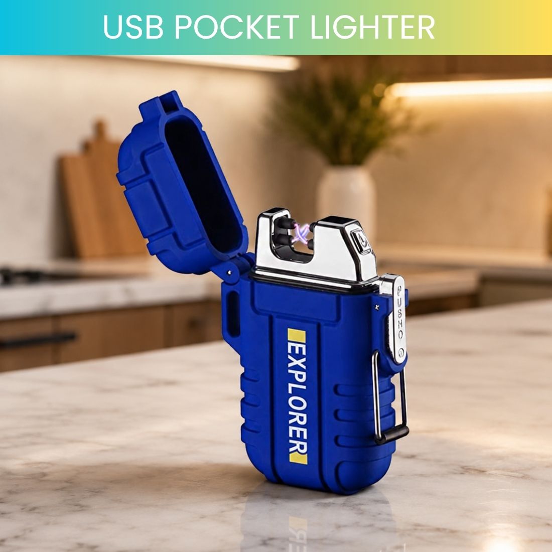 clairbell USB Rechargeable Electric Lighter with Windproof Arc EV249 Pocket Lighter-picture-4
