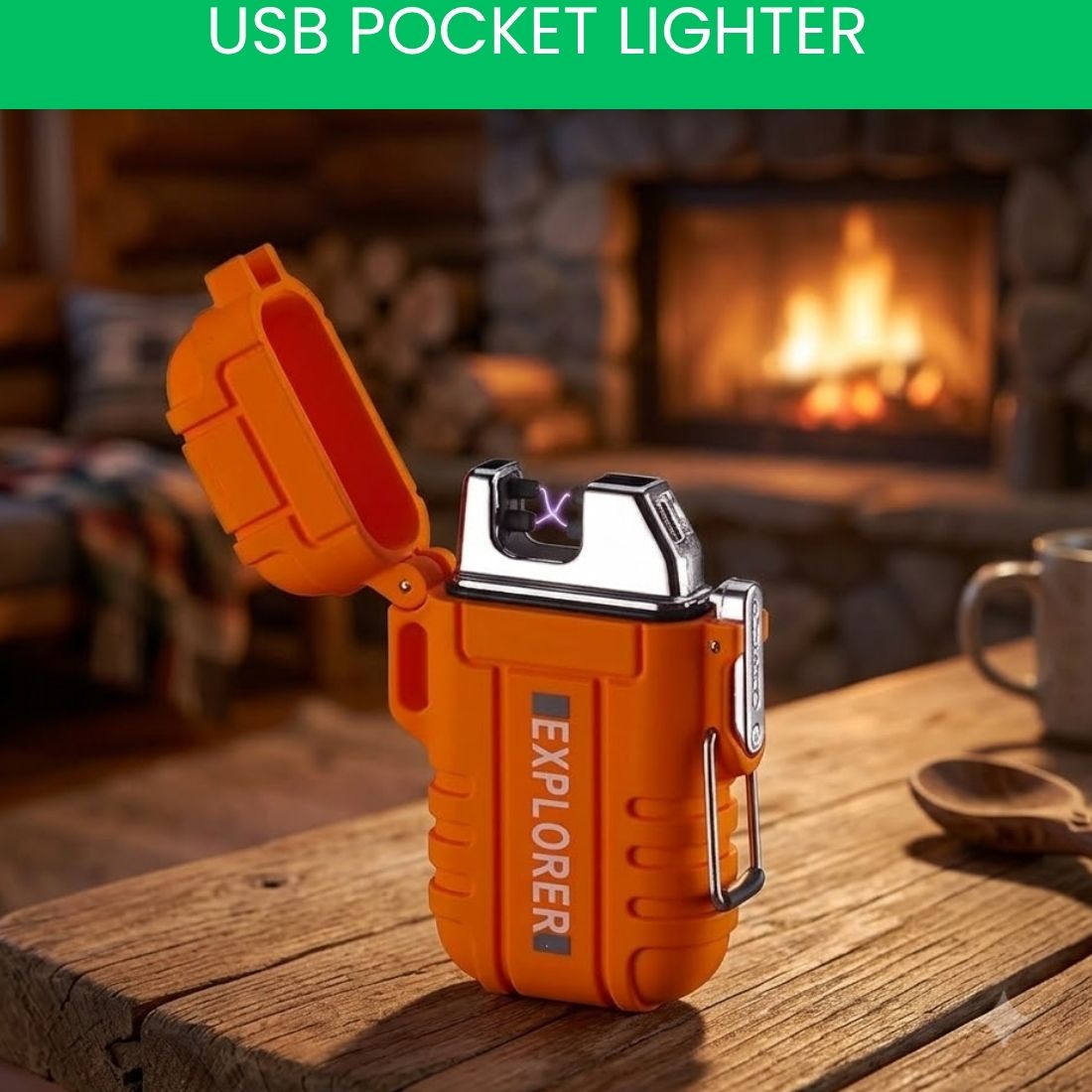 clairbell USB Rechargeable Electric Lighter with Windproof Arc EX197 Pocket Lighter-picture-16