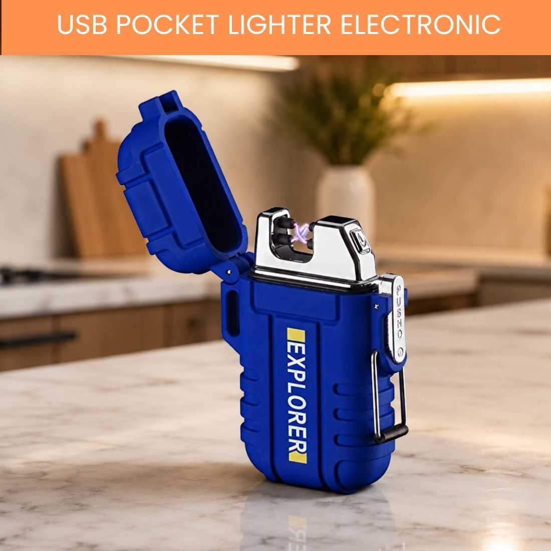 clairbell USB Rechargeable Electric Lighter with Windproof Arc EB500 Pocket Lighter-picture-32
