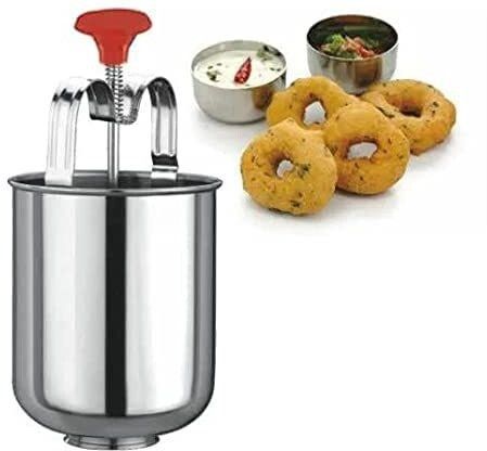 quistal Stainless Steel Food Grade Medu Vada Maker with Stand/ Manual Perfectly Shaped Vada Maker-picture-31