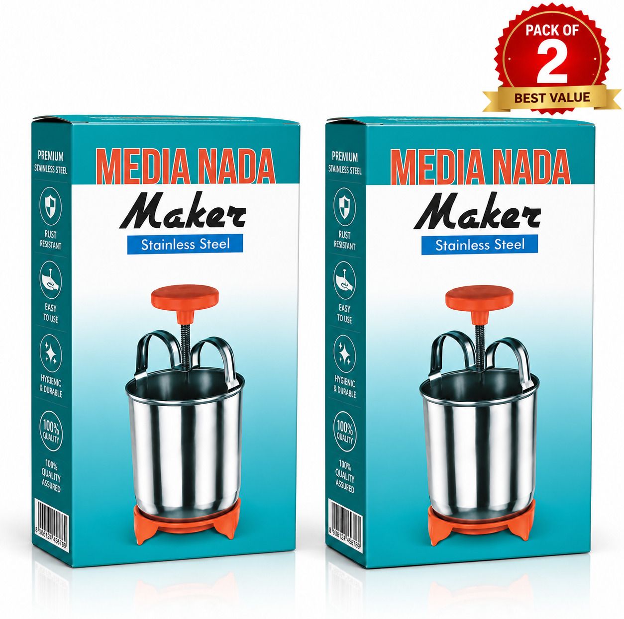 funbrella Premium Stainless Steel Wada Maker Pack of 2 Vada Maker-picture-41
