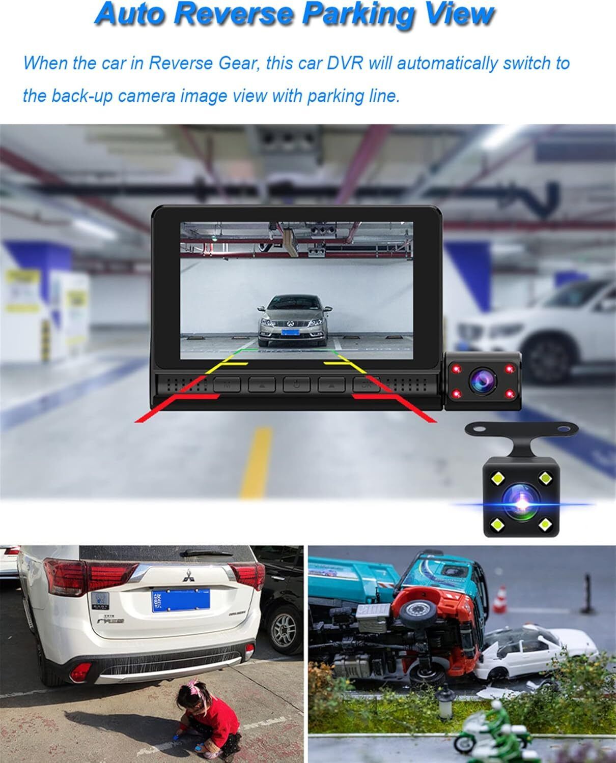 MSTECH Dual Lens Front Camera Touch Screen Full HD 1440P,Rear View Reverse Parking Mode SAL 3.5-5 mm Sports & Action Camera