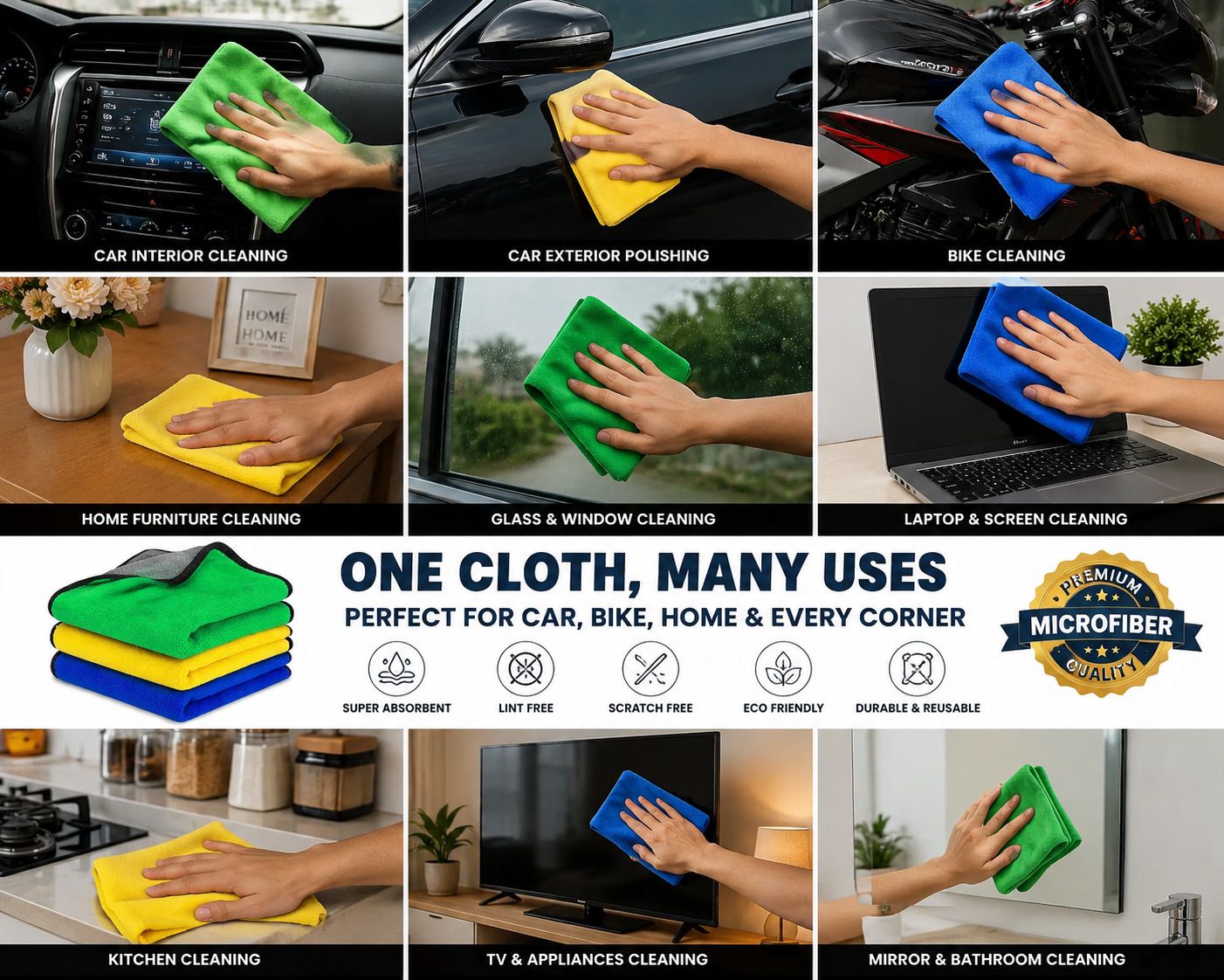 10 pcs car glass cleaning tablet and 3 pack 600 gsm microfiber cloth Tablet Concentrate Vehicle Glass Cleaner-image-43