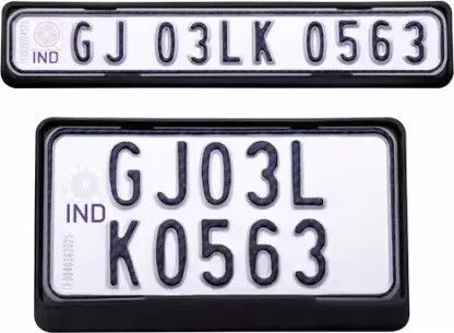 Metal Bike Number Plate Frame(Standard Size for All Bikes) - Set of Two Bike Number Plate-image-6