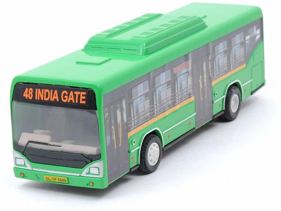 Toys Plastic Pull Back Bus, 1 Pull Back Bus, -GREEN-image-37