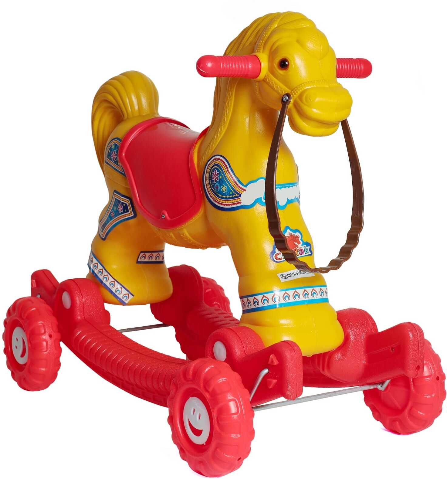 fuddu 2 in 1 Horse Rider for Kids 1-5 Yr Birthday Gift for Boys/Girls OH BABY' by Plastic Chetak Horse With Rocking Function Rideons & Wagons Ride Tricycle-picture-22
