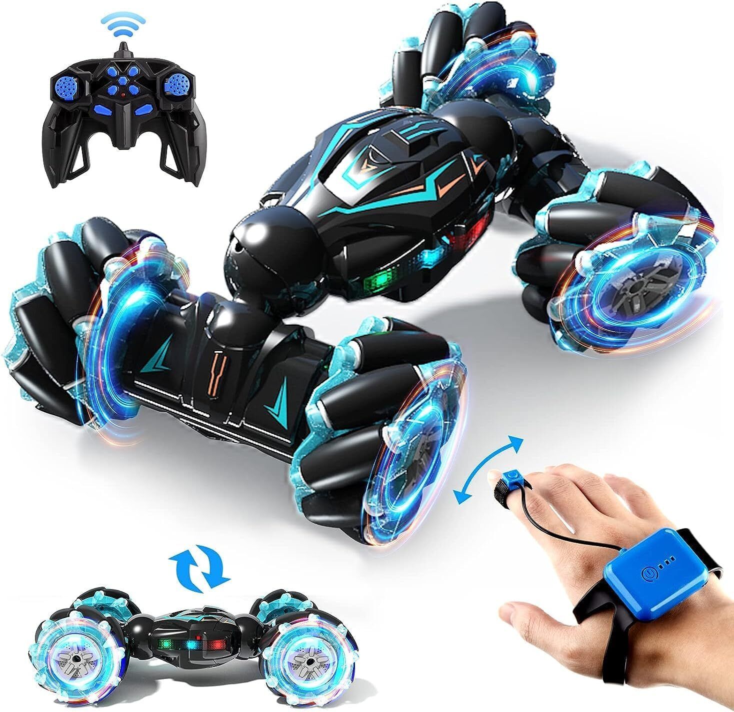 Gesture Sensor Stunt Car Double Sided Rotating 4WD 2.4GHz Twisting Vehicle SC03-image-25