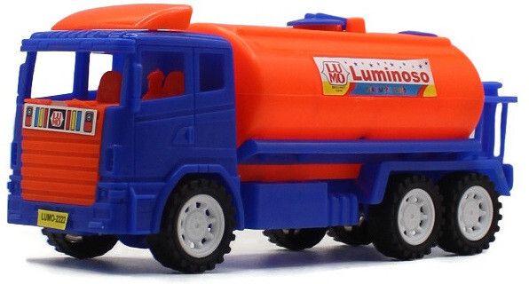 neoinsta shopping Small size friction powered plastic OIL tanker truck toy Blue Orange-picture-10