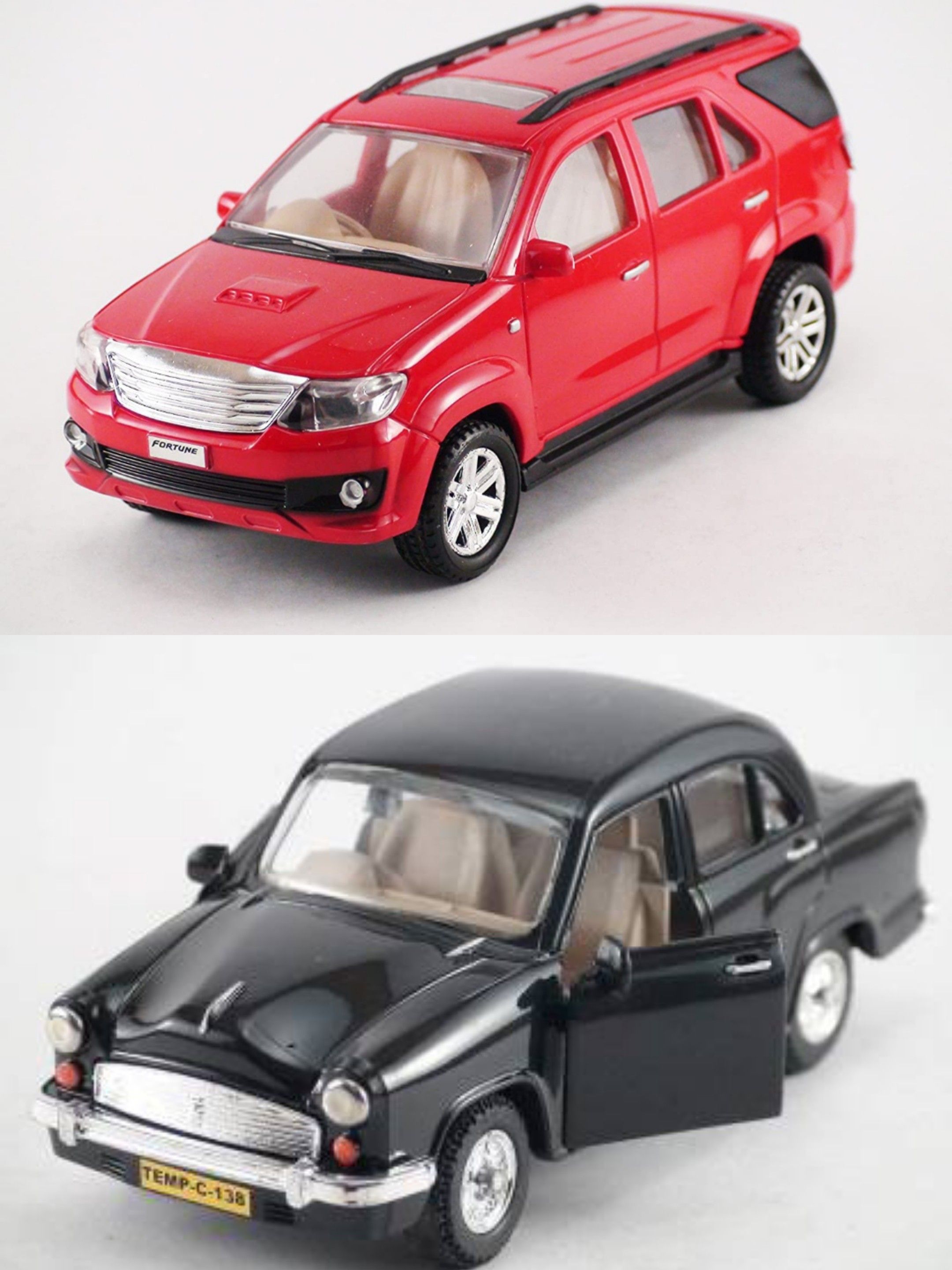 Combo Pack Of PULLBACK ( Ambassador Car & Fortune ) SUV Toy for Kids-image-4