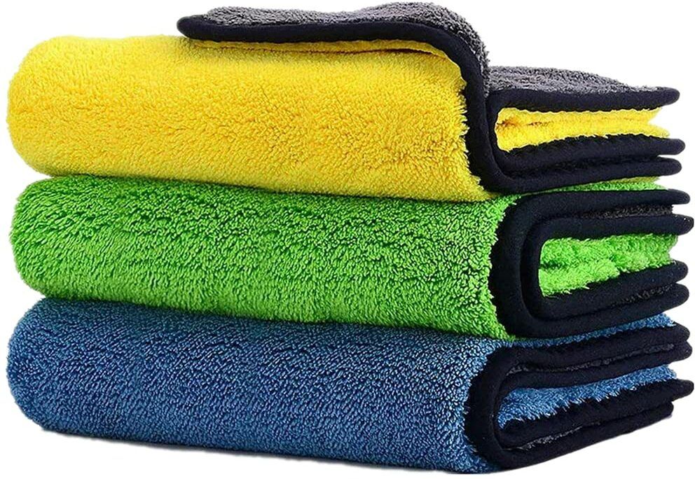 UNIQUE QUALITYN MicrofiberCloth Car Cleaning,Extra Thick Plush MicrofiberTowel( CHEPER ZONE) ["Multicolor"] Handkerchief