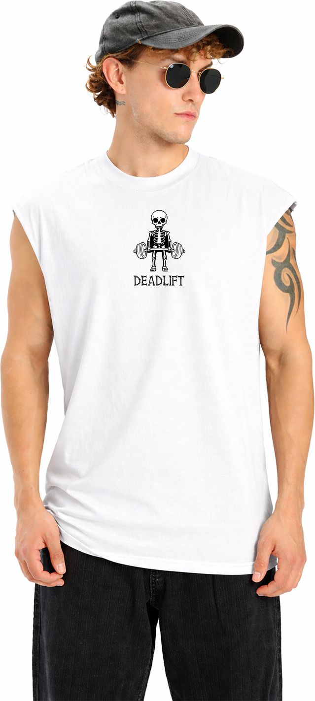 Premium Cotton Gym Vest for Men White Men Vest-image-1