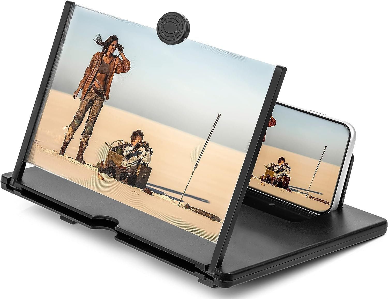 Royal exporttt 12 inch most selling 3 times 3D magnifier fresnel mirror HD Screen Expander Phone-image-13
