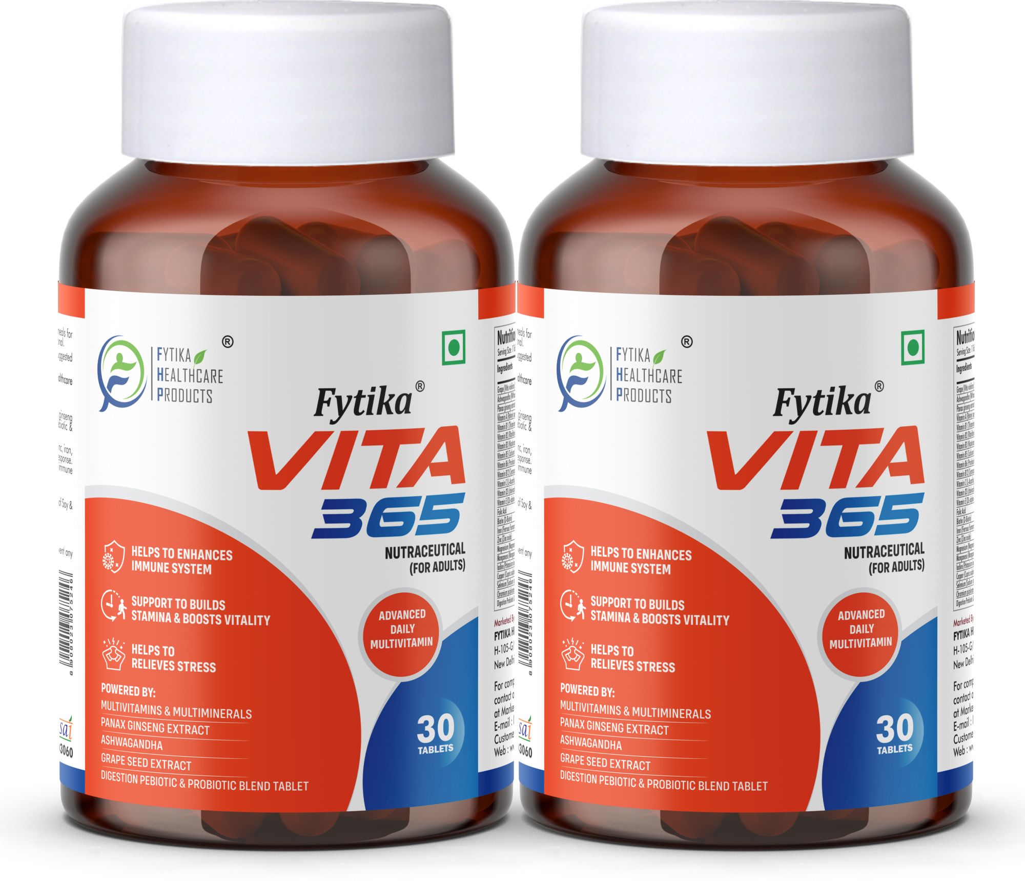 Fytika Vita 365, 3 in 1 Multivitamin | For Men, Women - 60 Tablets (Pack of 2)-picture-17