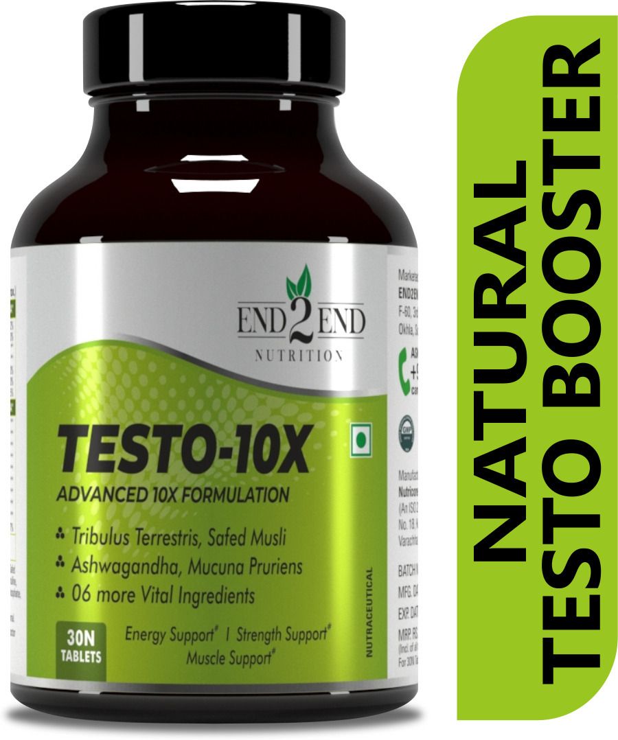Testo-10X Ayurvedic Testosterone Booster with Tribulus, Ashwagandha and Ginseng-image-3