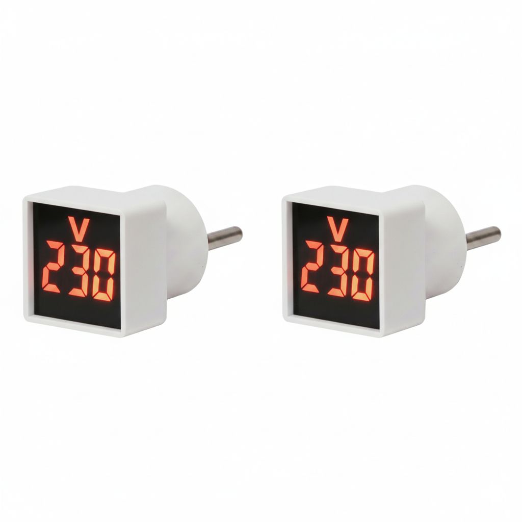 Plug-In AC Digital Voltmeter 50–500V Mini LED EU Socket Power Monitor Pack of 2 Voltmeter-image-49
