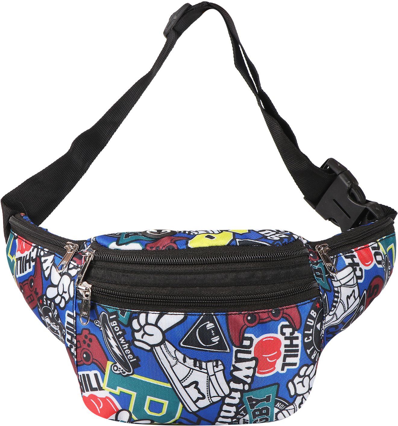 ZnW WAIST-BAG-ALPHABET-ROYAL-BLUE-(5-ZIP) Waist Bag/Fanny Bag/Fanny Pack/Chest Bag-picture-13