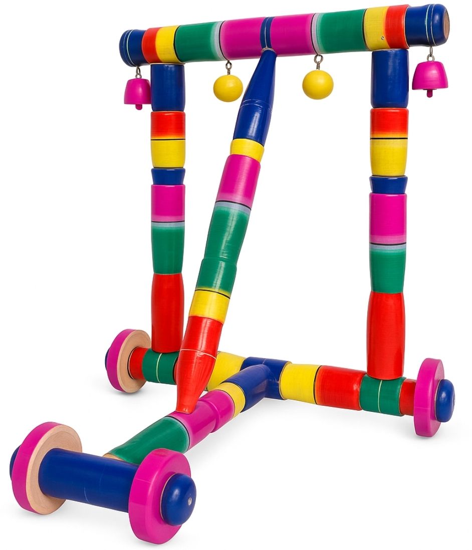 aproaziz MEC Wooden Activity Baby Walker for Kids Yellow Inflatable Sofa/ Chair-picture-21
