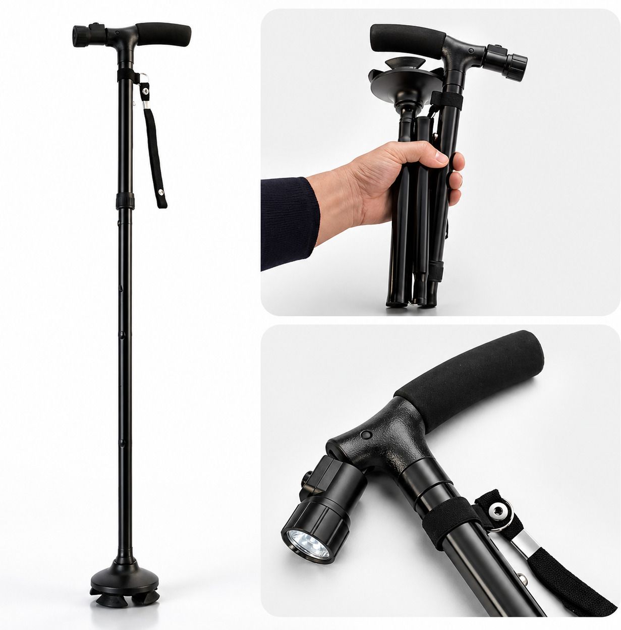 pranzo Adjustable Height Walking Cane for Men Women Senior Citizens Walking Stick-picture-21