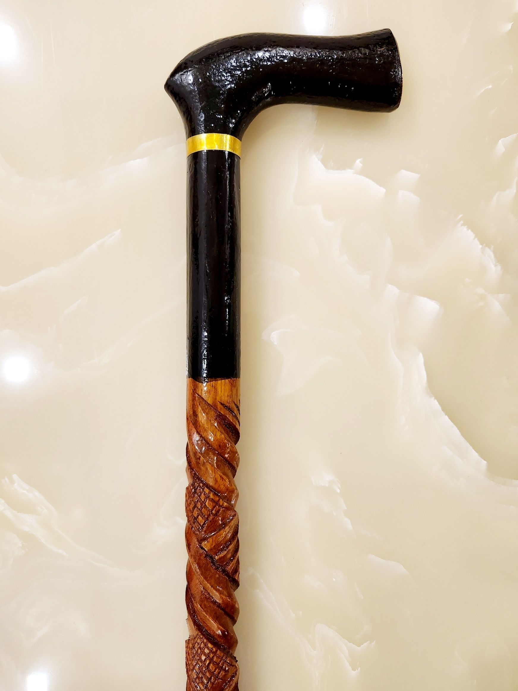 elit mart Wooden Walking Stick for Men/Women/Old People(36 Inch) Pack of 1 Walking Stick-picture-26