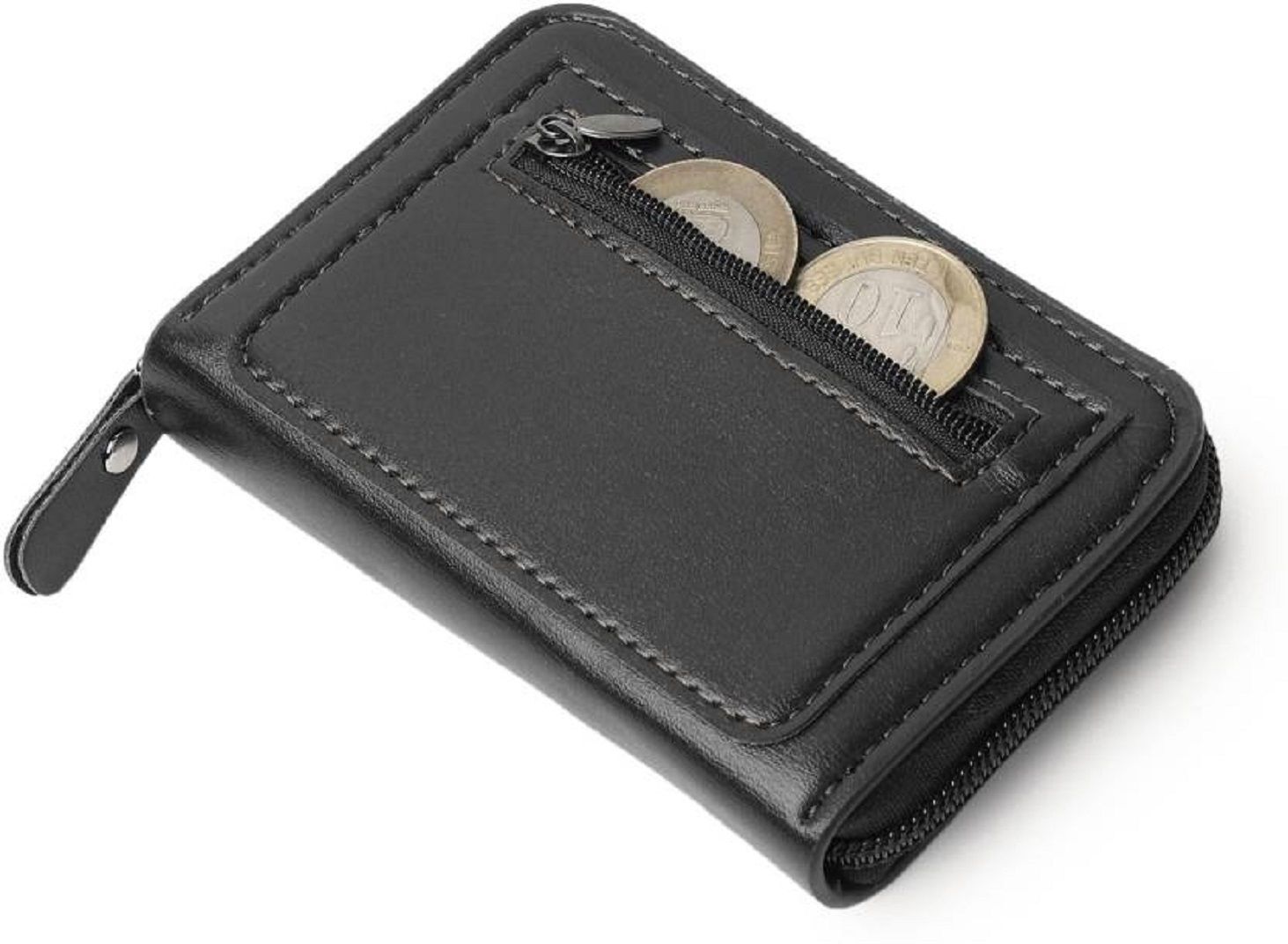 metronaut Men Casual, Formal Black Genuine Leather RFID Card Holder-picture-30